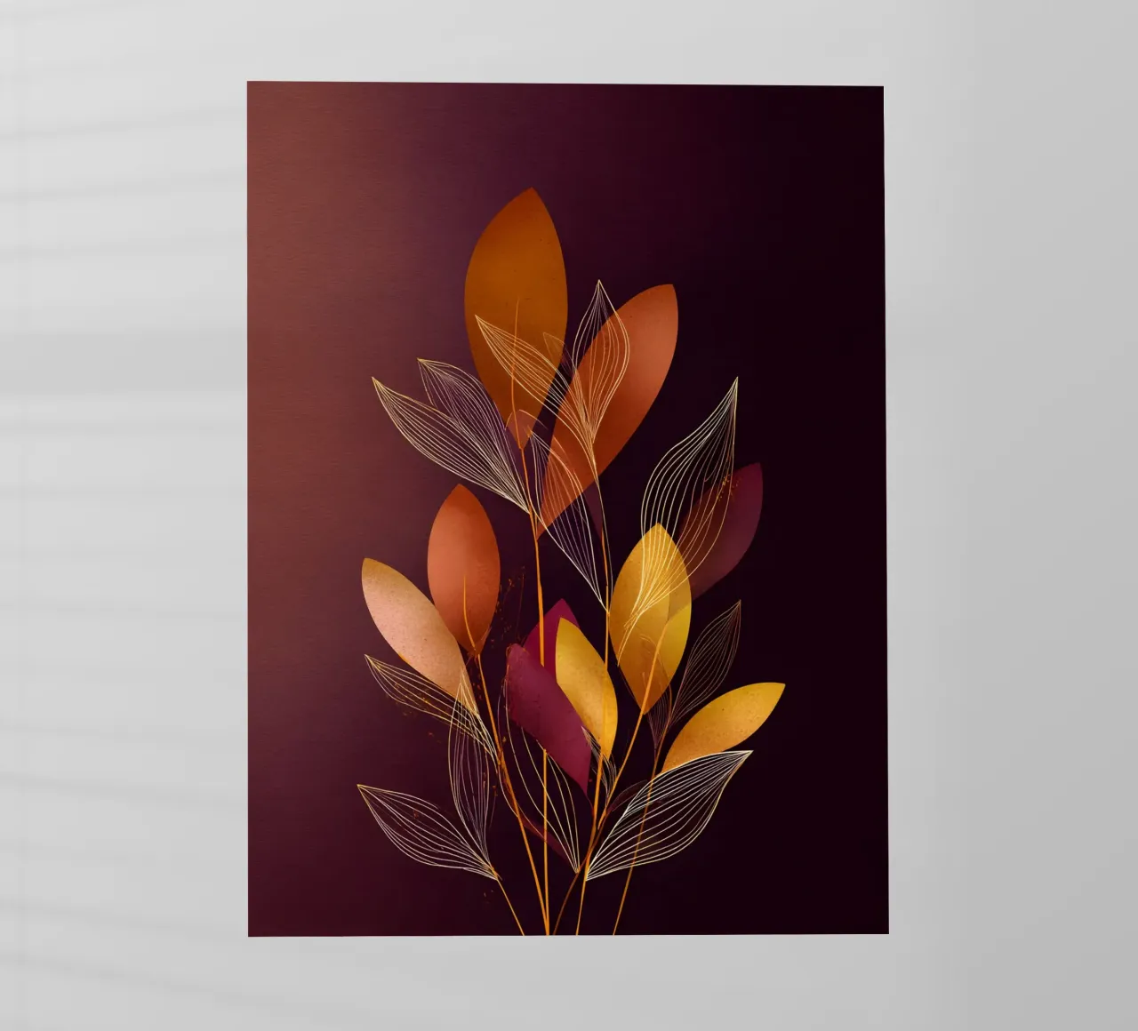 Abstract Botanical Shapes pellicola backlit da Gypsy Galleria