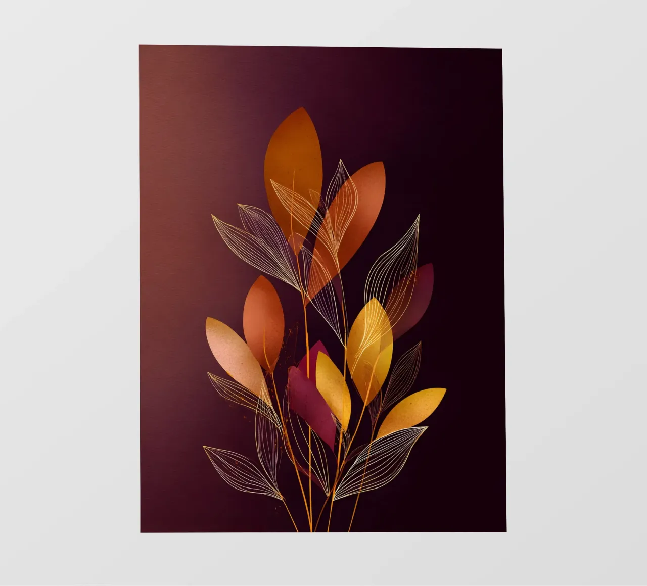 Abstract Botanical Shapes pellicola backlit da Gypsy Galleria