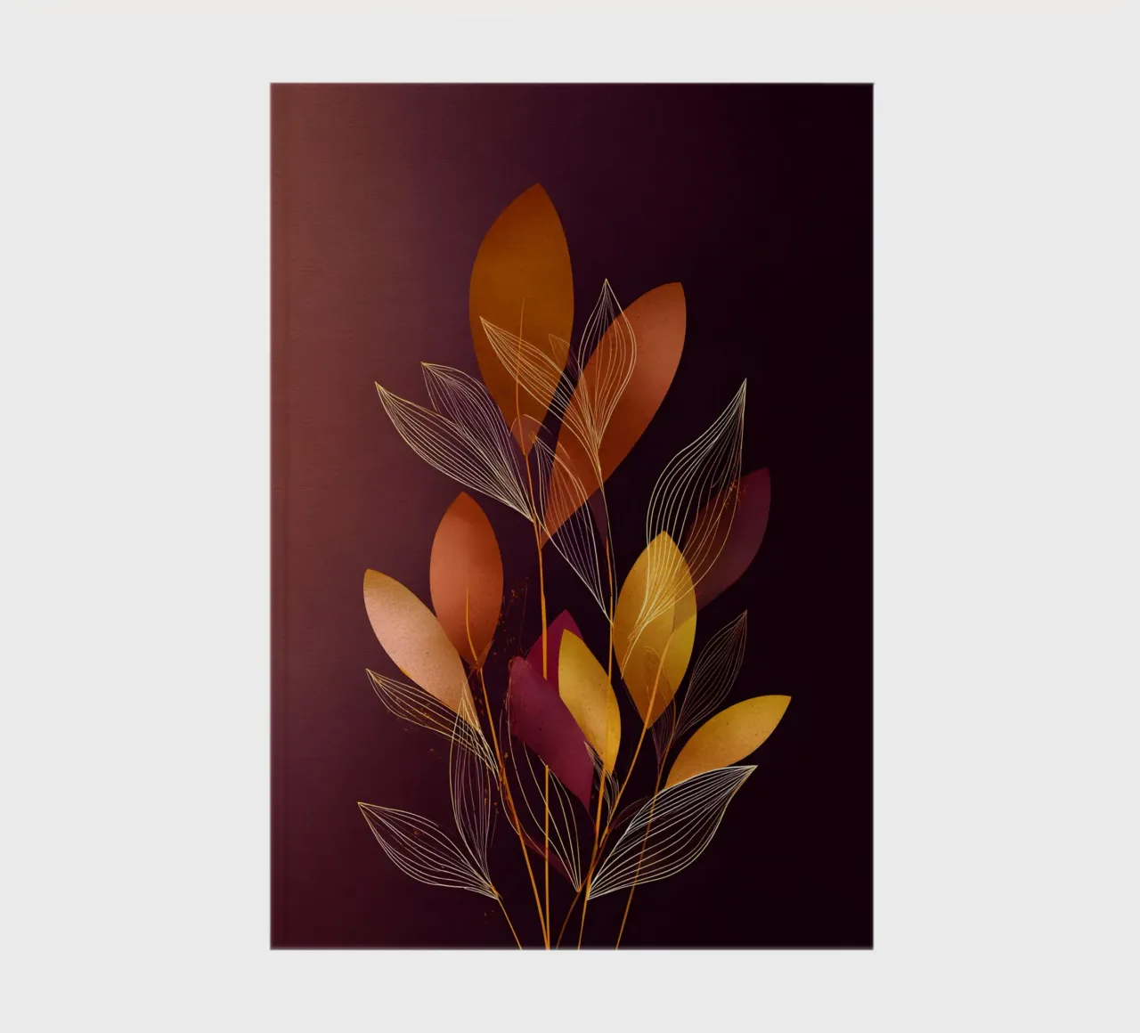 Abstract Botanical Shapes notebook by Gypsy Galleria