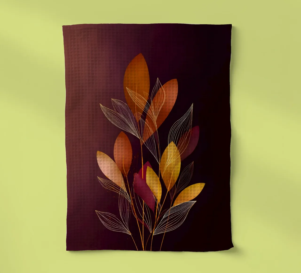 Abstract Botanical Shapes torchon de Gypsy Galleria