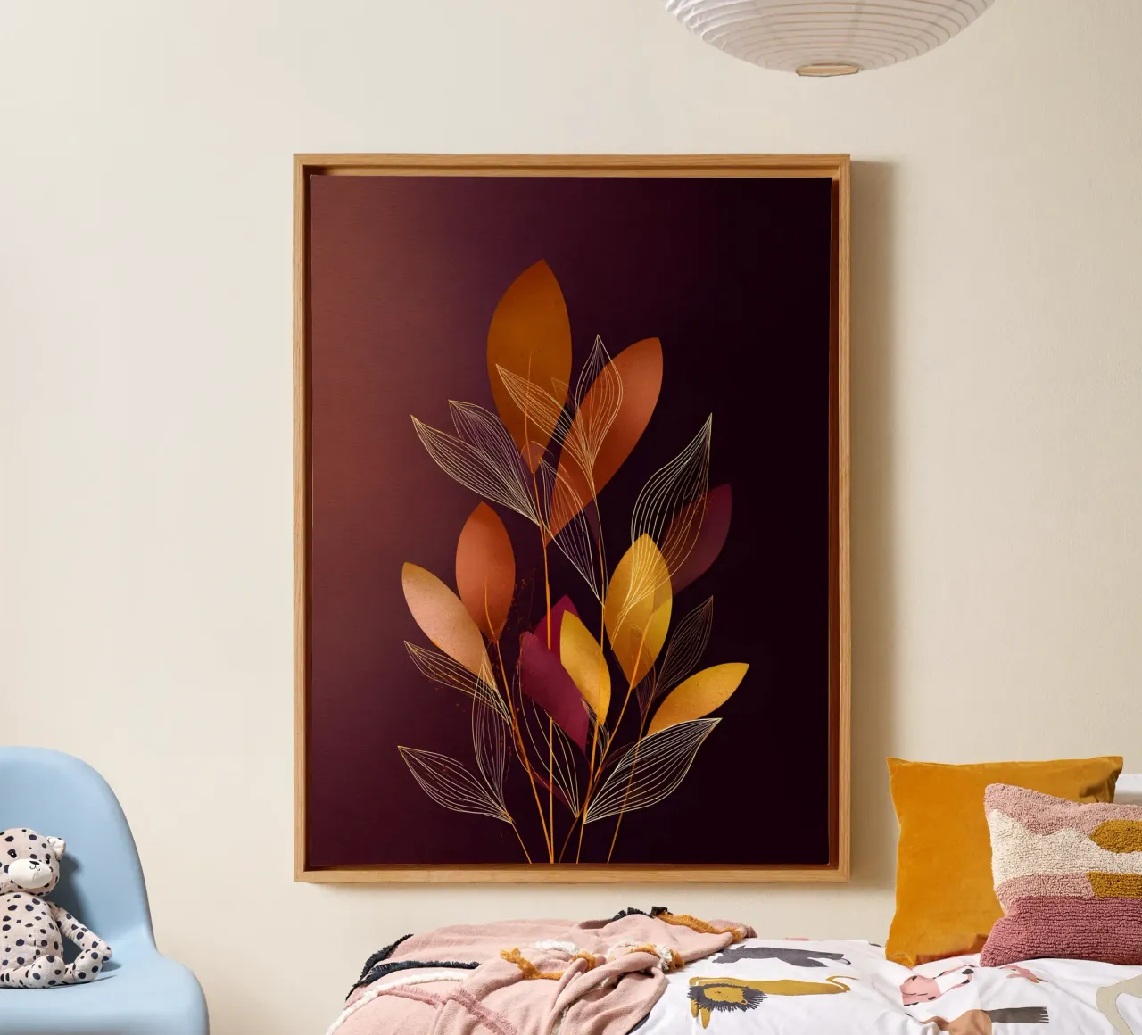 Abstract Botanical Shapes Leinwand mit Schattenfugenrahmen von Gypsy Galleria