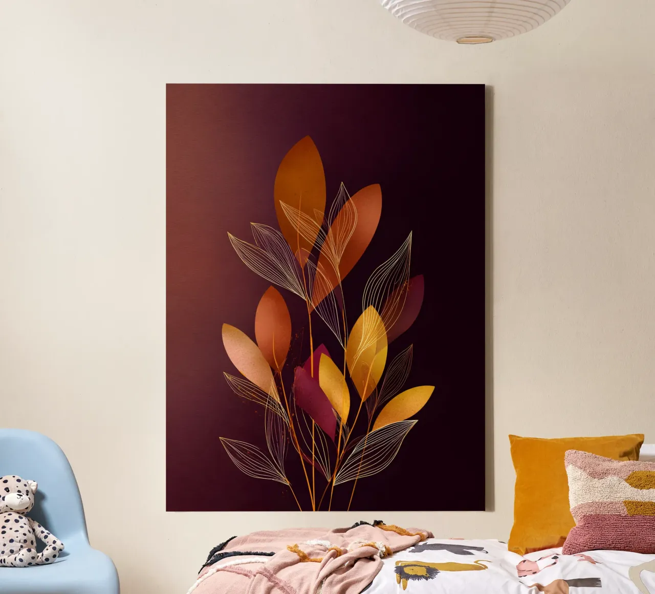 Abstract Botanical Shapes Leinwand mit Schattenfugenrahmen von Gypsy Galleria