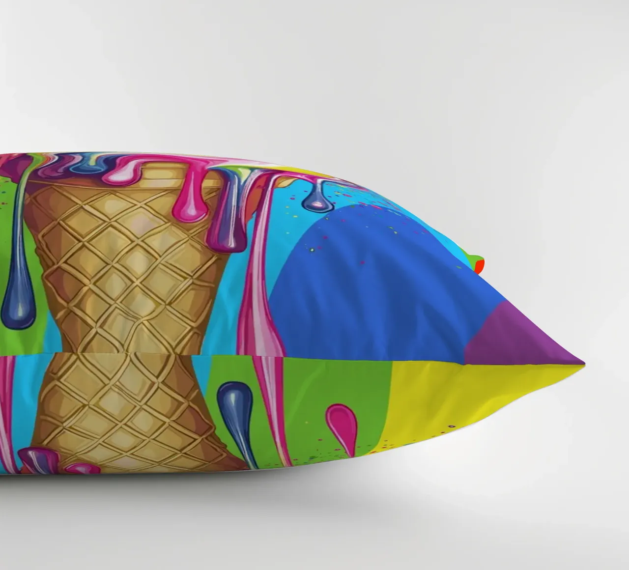 Gelato colorato con i colori dell'arcobaleno cuscino da pixelbull - medieval art and more