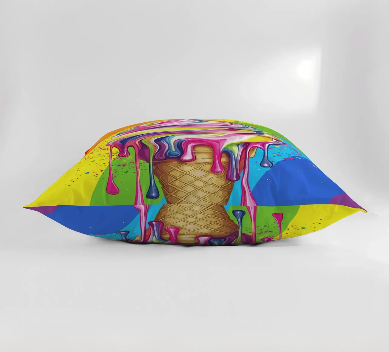 Gelato colorato con i colori dell'arcobaleno cuscino da pixelbull - medieval art and more