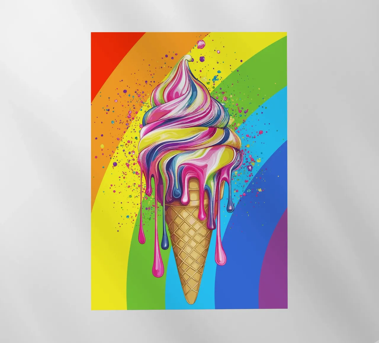 Gelato colorato con i colori dell'arcobaleno pellicola backlit da pixelbull - medieval art and more