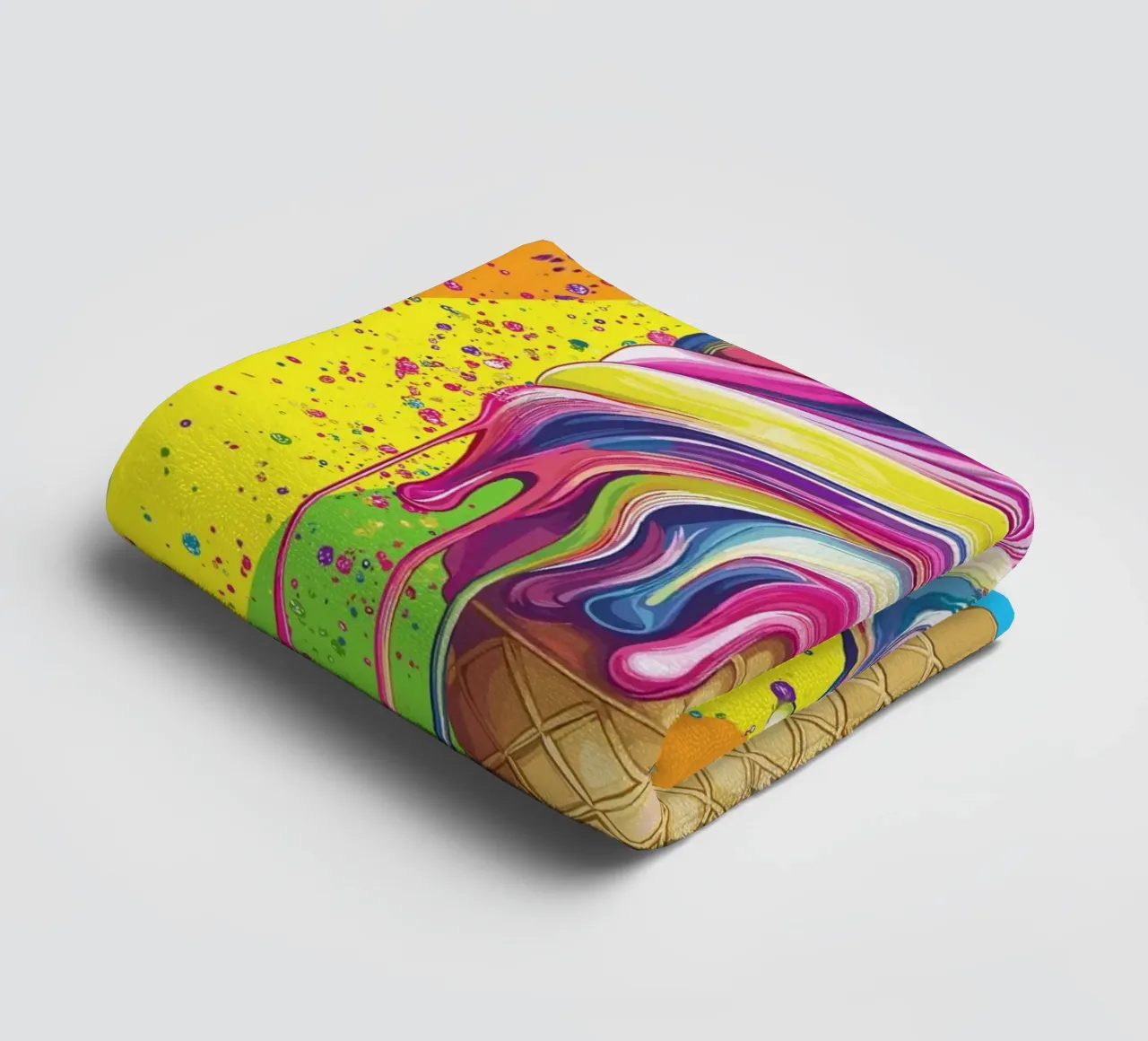 Gelato colorato con i colori dell'arcobaleno asciugamano da bagno da pixelbull - medieval art and more
