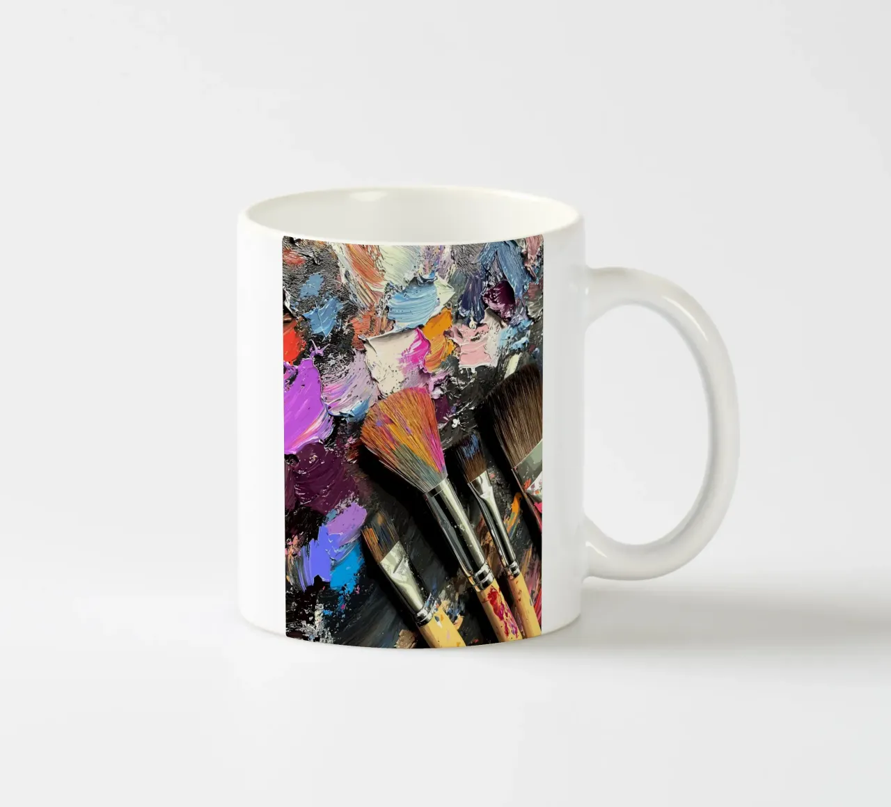 Tavolozza dei colori a pennello tazza in ceramica da pixelbull - medieval art and more