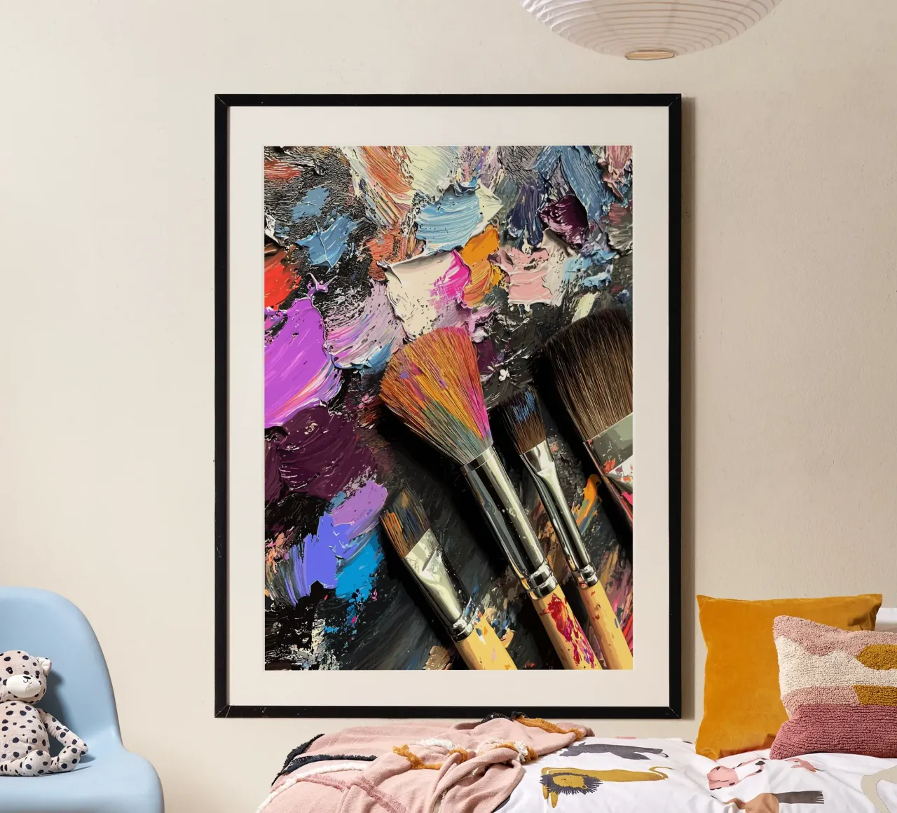 Tavolozza dei colori a pennello poster da pixelbull - medieval art and more