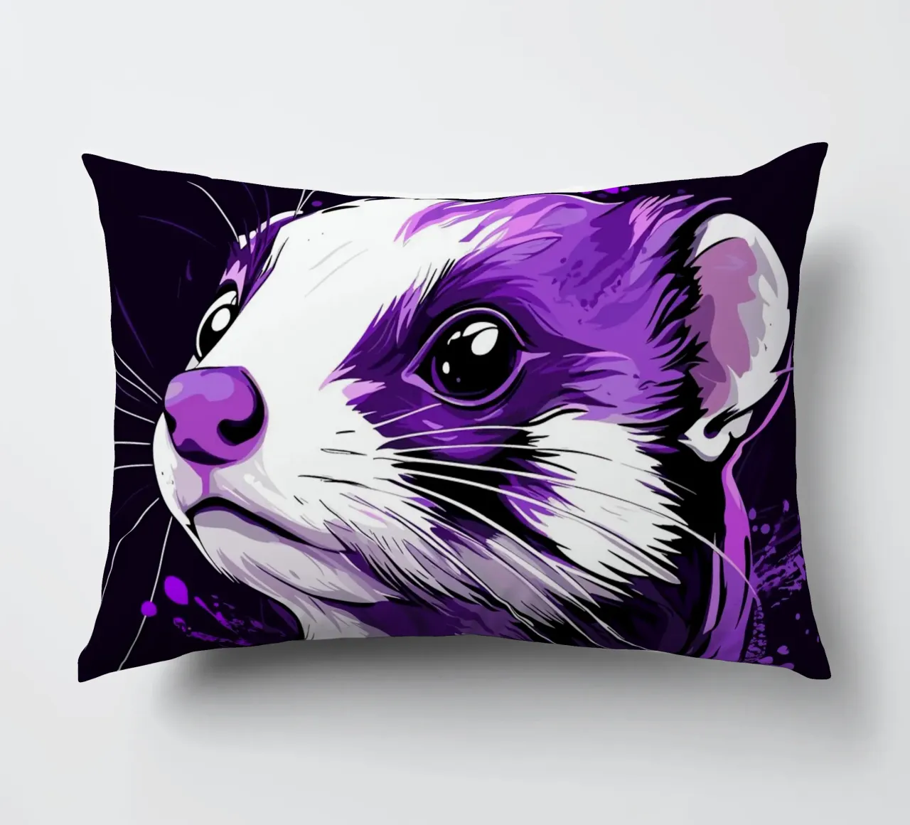 Furetti viola in stile urban splash cuscino da pixelbull - medieval art and more