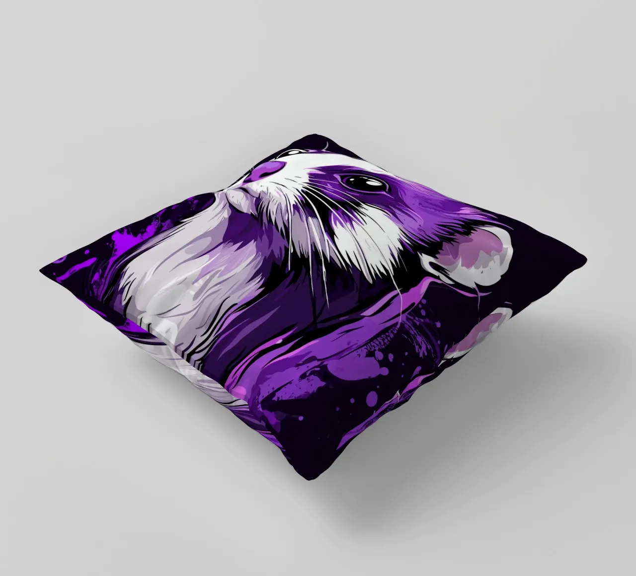Furetti viola in stile urban splash cuscino da pixelbull - medieval art and more