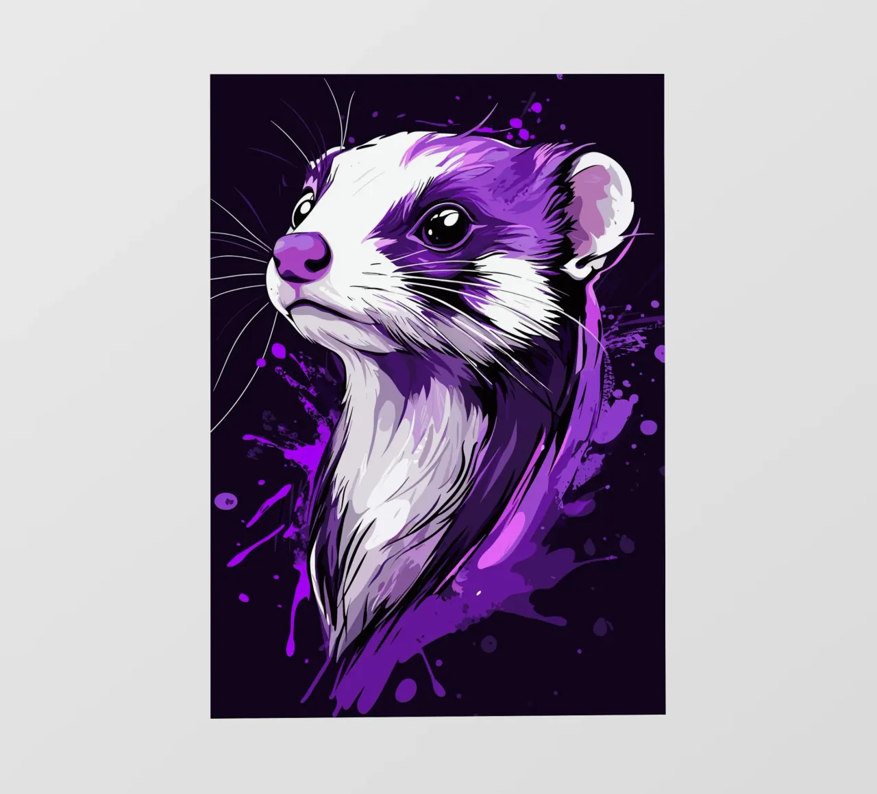 Furetti viola in stile urban splash telo in pvc da pixelbull - medieval art and more