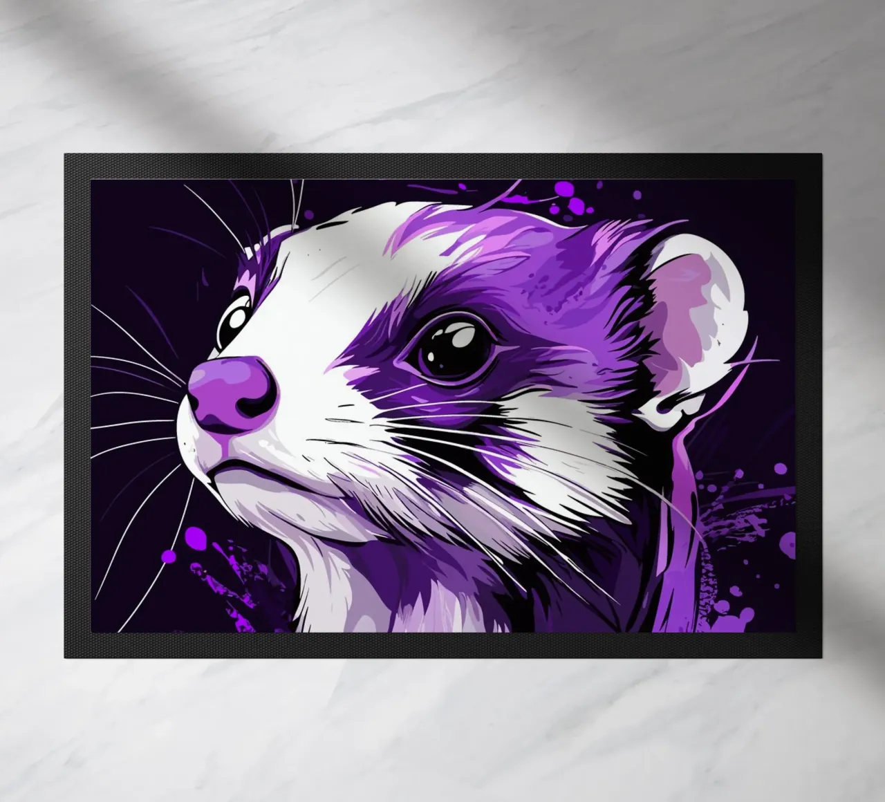 Furetti viola in stile urban splash zerbino da pixelbull - medieval art and more