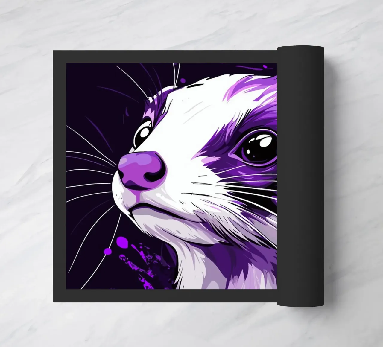 Furetti viola in stile urban splash zerbino da pixelbull - medieval art and more