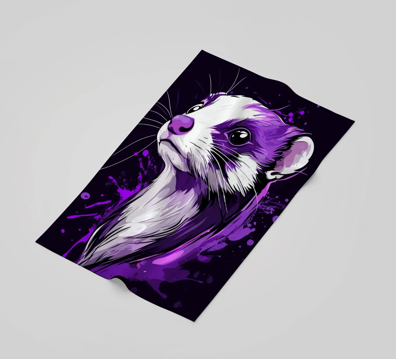 Furetti viola in stile urban splash telo mare da pixelbull - medieval art and more