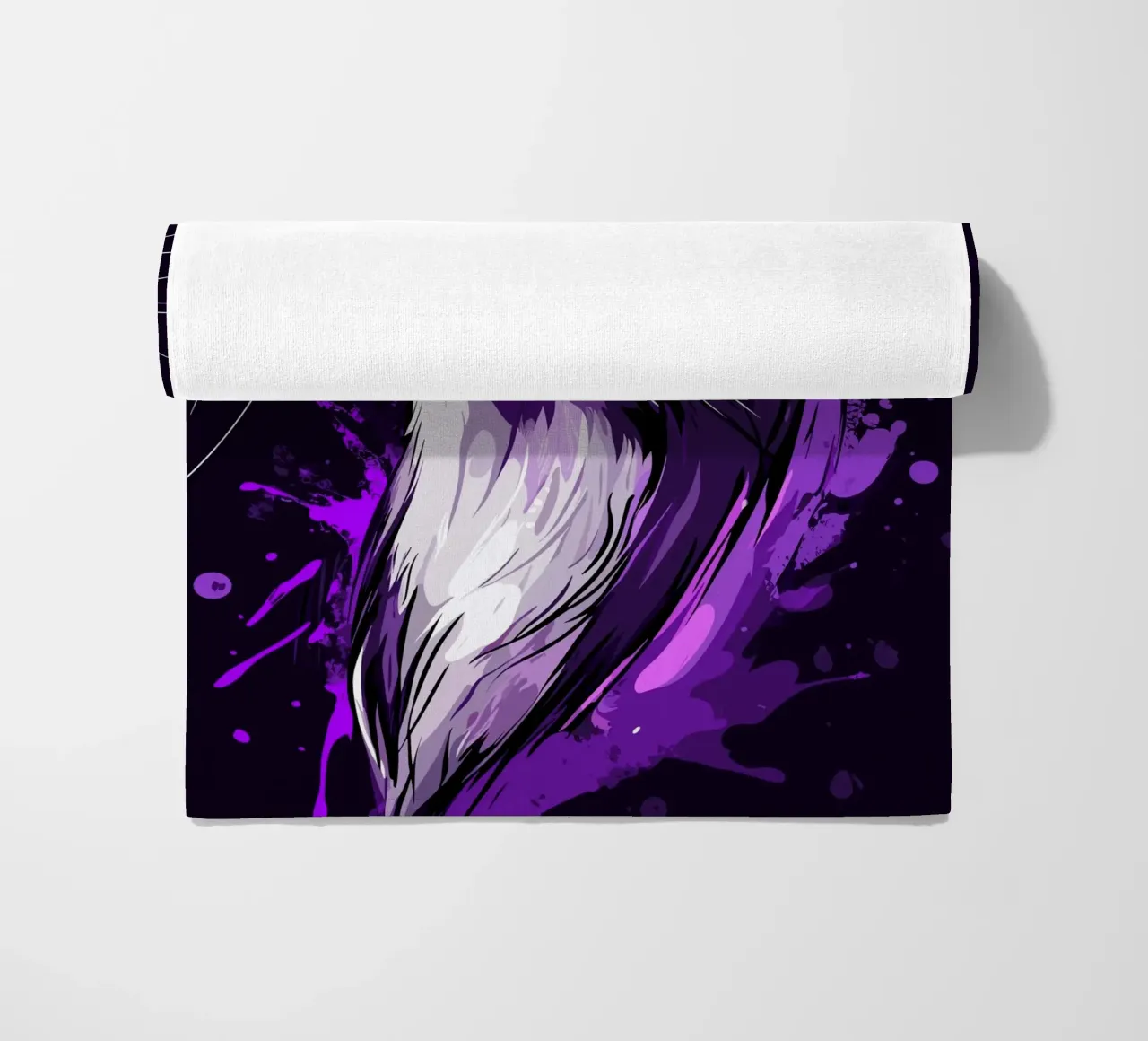 Furetti viola in stile urban splash telo mare da pixelbull - medieval art and more