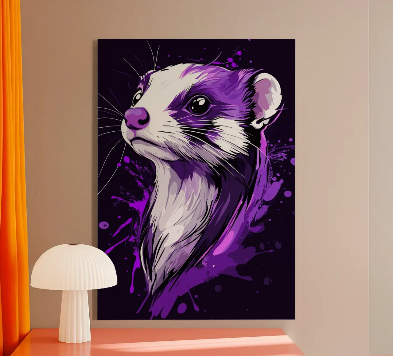 Furetti viola in stile urban splash plexiglass da pixelbull - medieval art and more