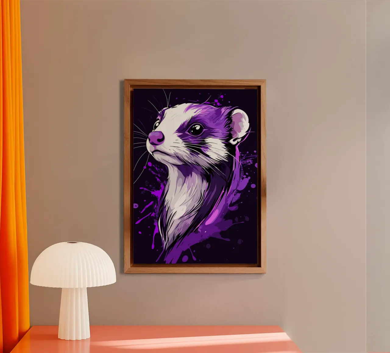 Furetti viola in stile urban splash alluminio dibond da pixelbull - medieval art and more