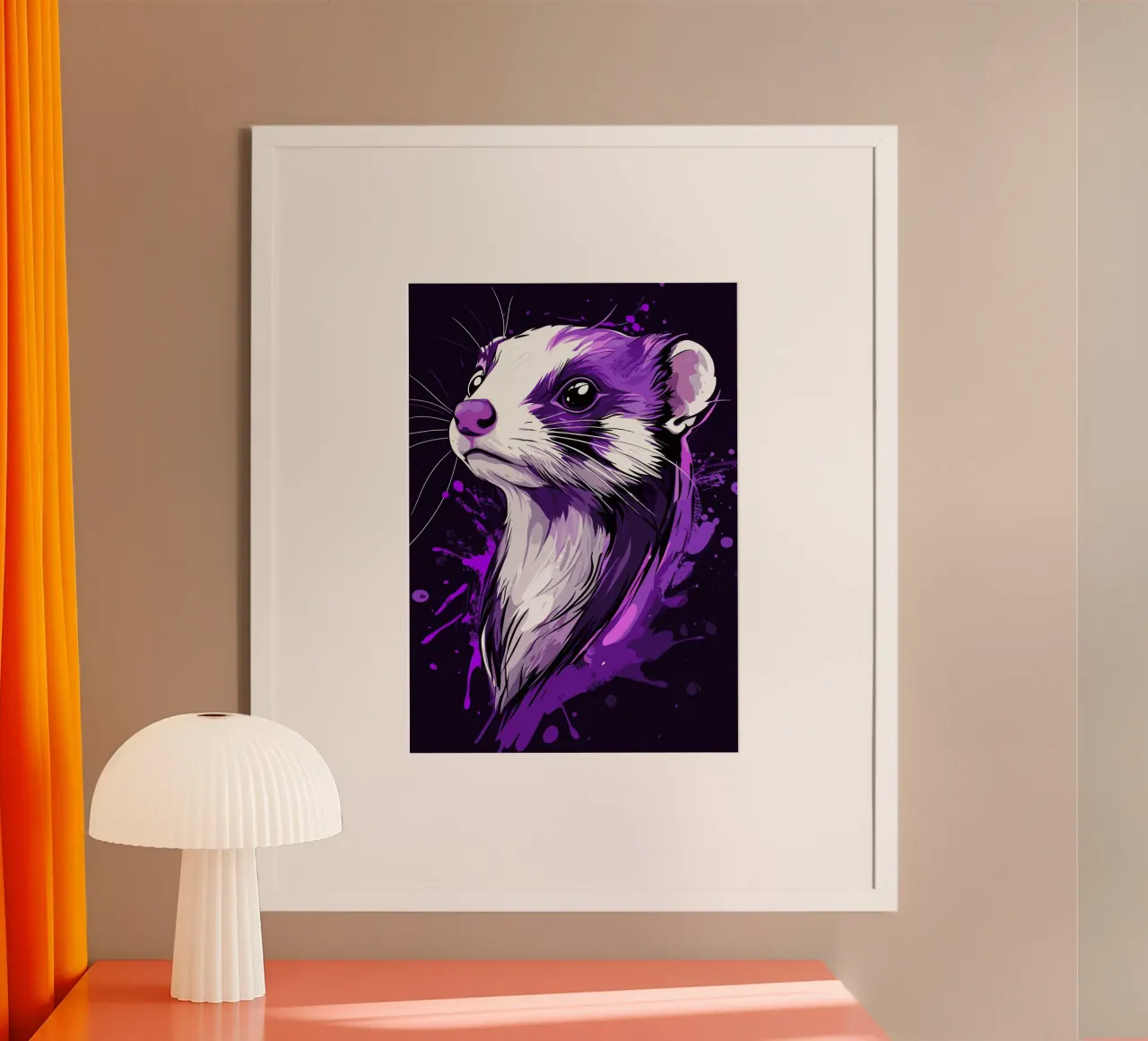 Furetti viola in stile urban splash poster da pixelbull - medieval art and more