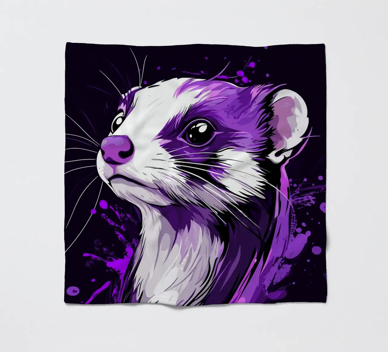 Furetti viola in stile urban splash coperta in pile da pixelbull - medieval art and more