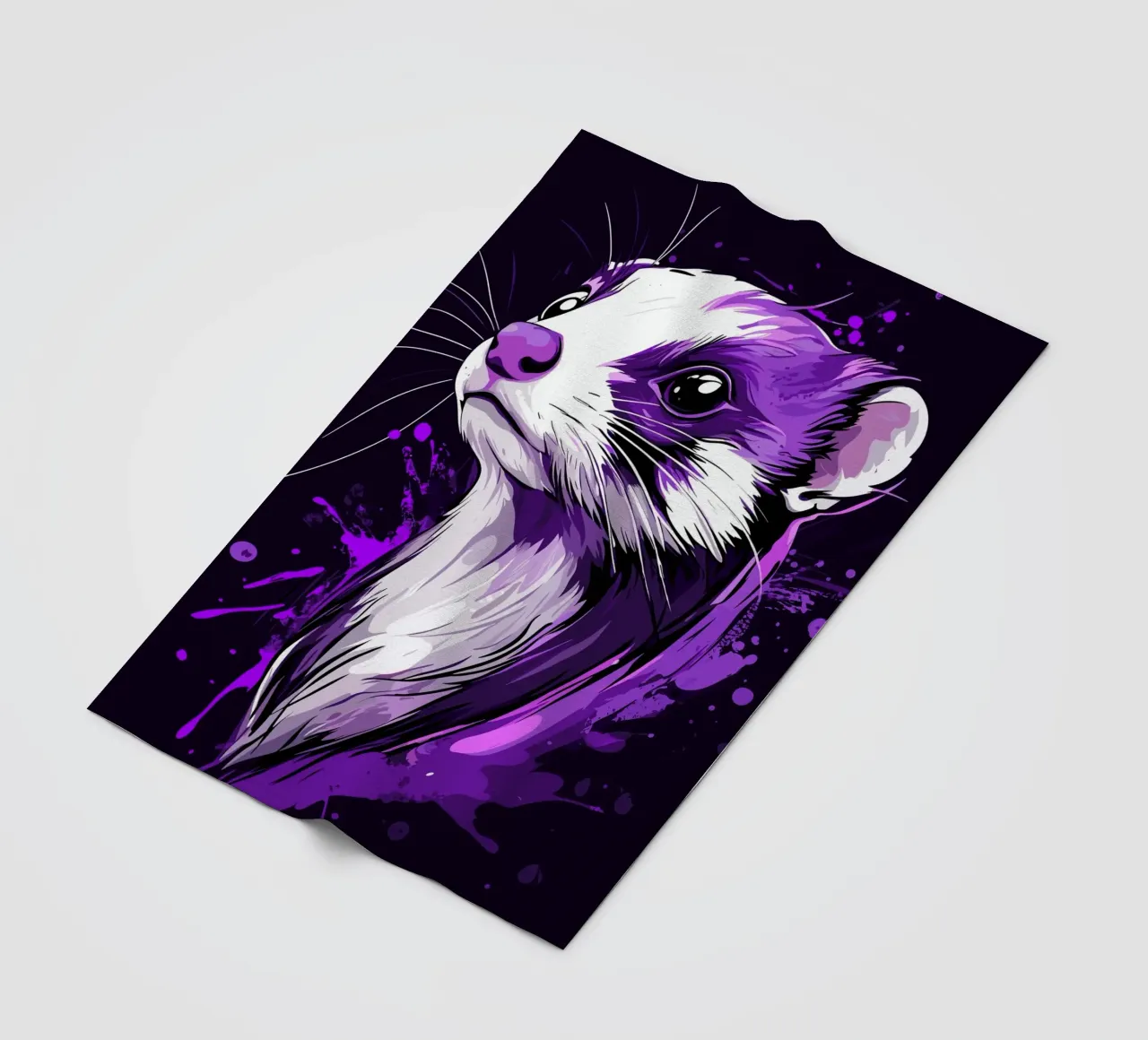 Furetti viola in stile urban splash coperta in pile da pixelbull - medieval art and more