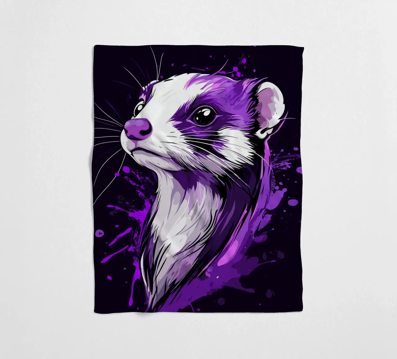 Furetti viola in stile urban splash coperta in pile da pixelbull - medieval art and more