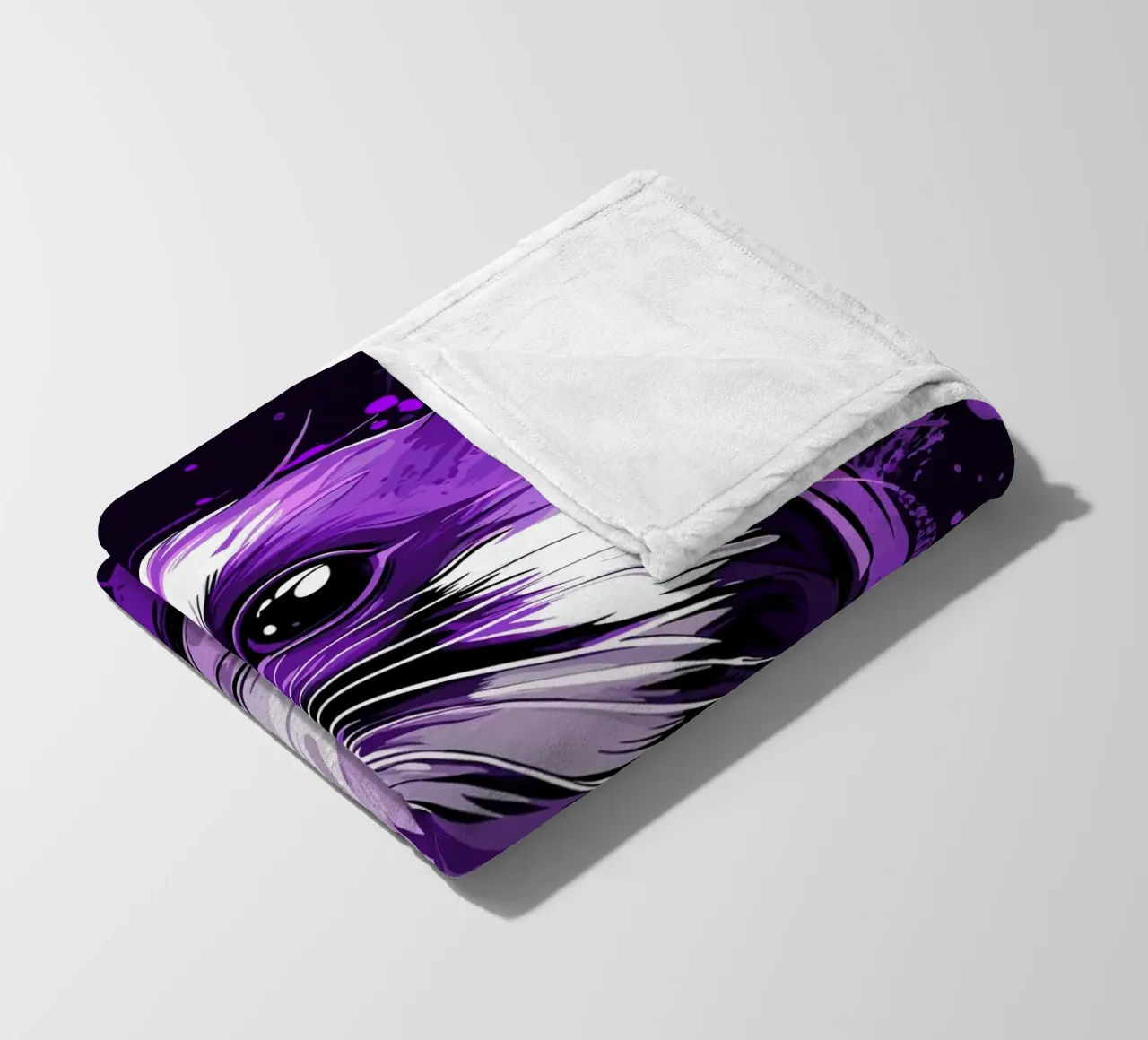 Furetti viola in stile urban splash coperta in pile da pixelbull - medieval art and more