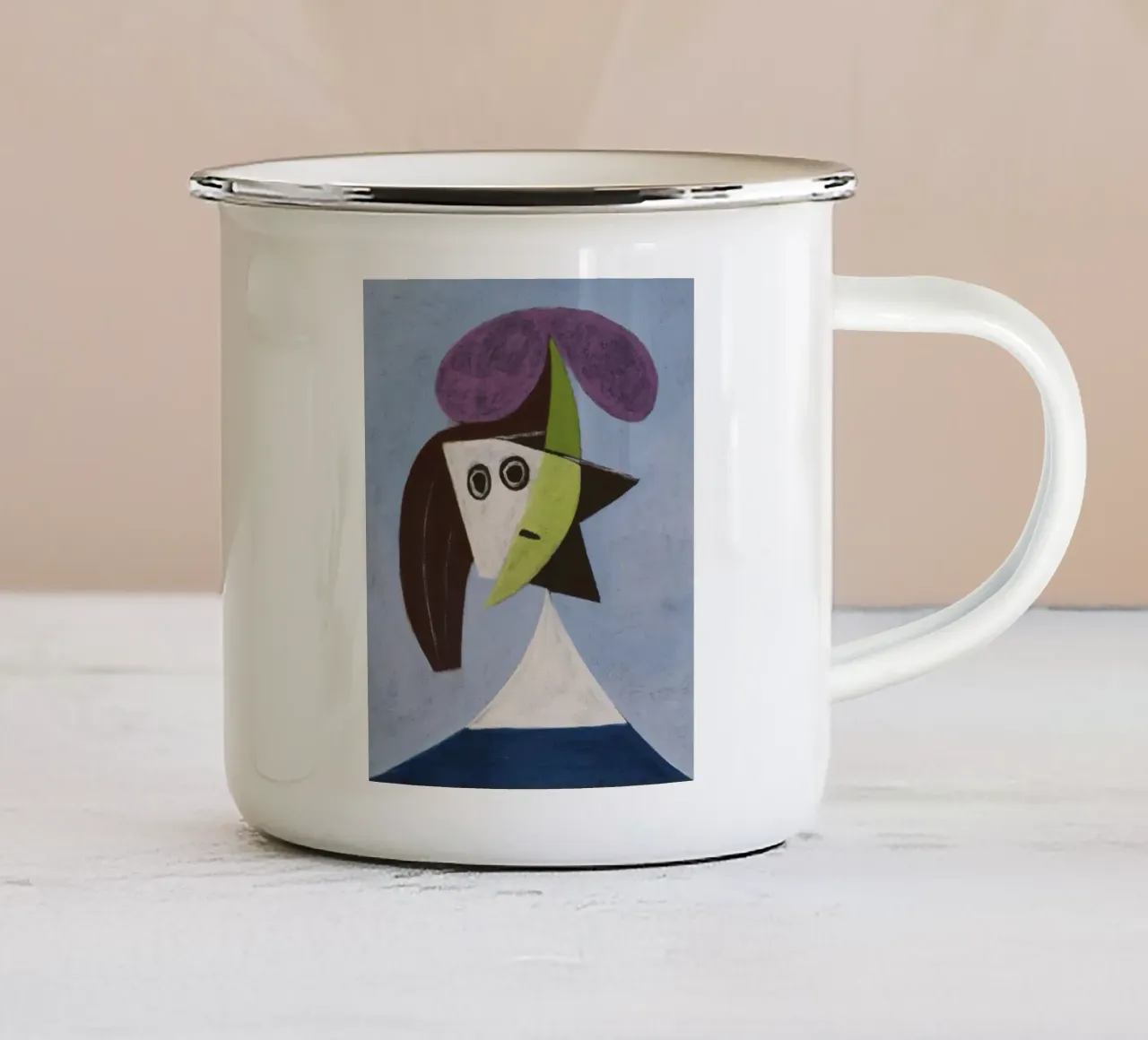 Donna unica Picasso tazza in smalto da Günstiger Laden