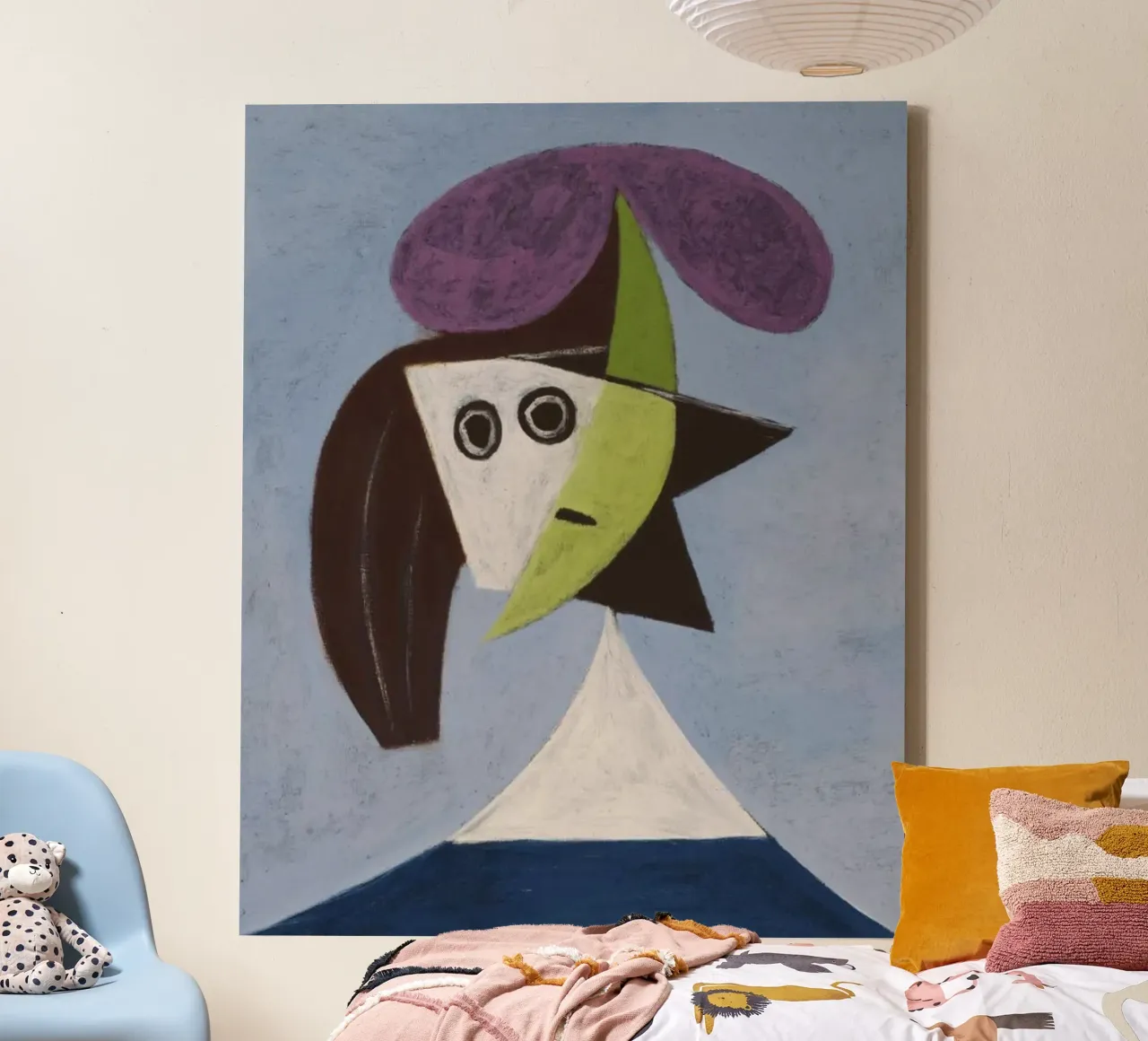 Donna unica Picasso tela con Cornice a cassetta da Günstiger Laden