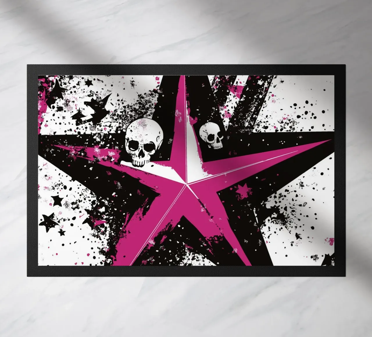 Stella con teschi in stile punk zerbino da pixelbull - medieval art and more