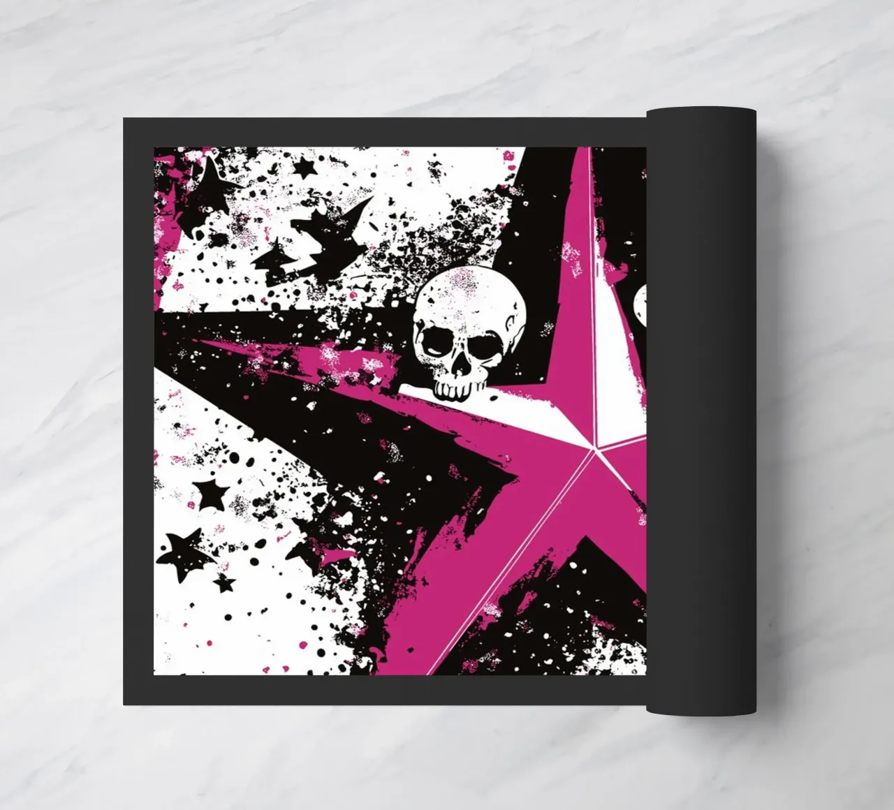Stella con teschi in stile punk zerbino da pixelbull - medieval art and more