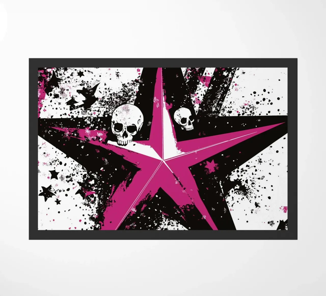 Stella con teschi in stile punk zerbino da pixelbull - medieval art and more