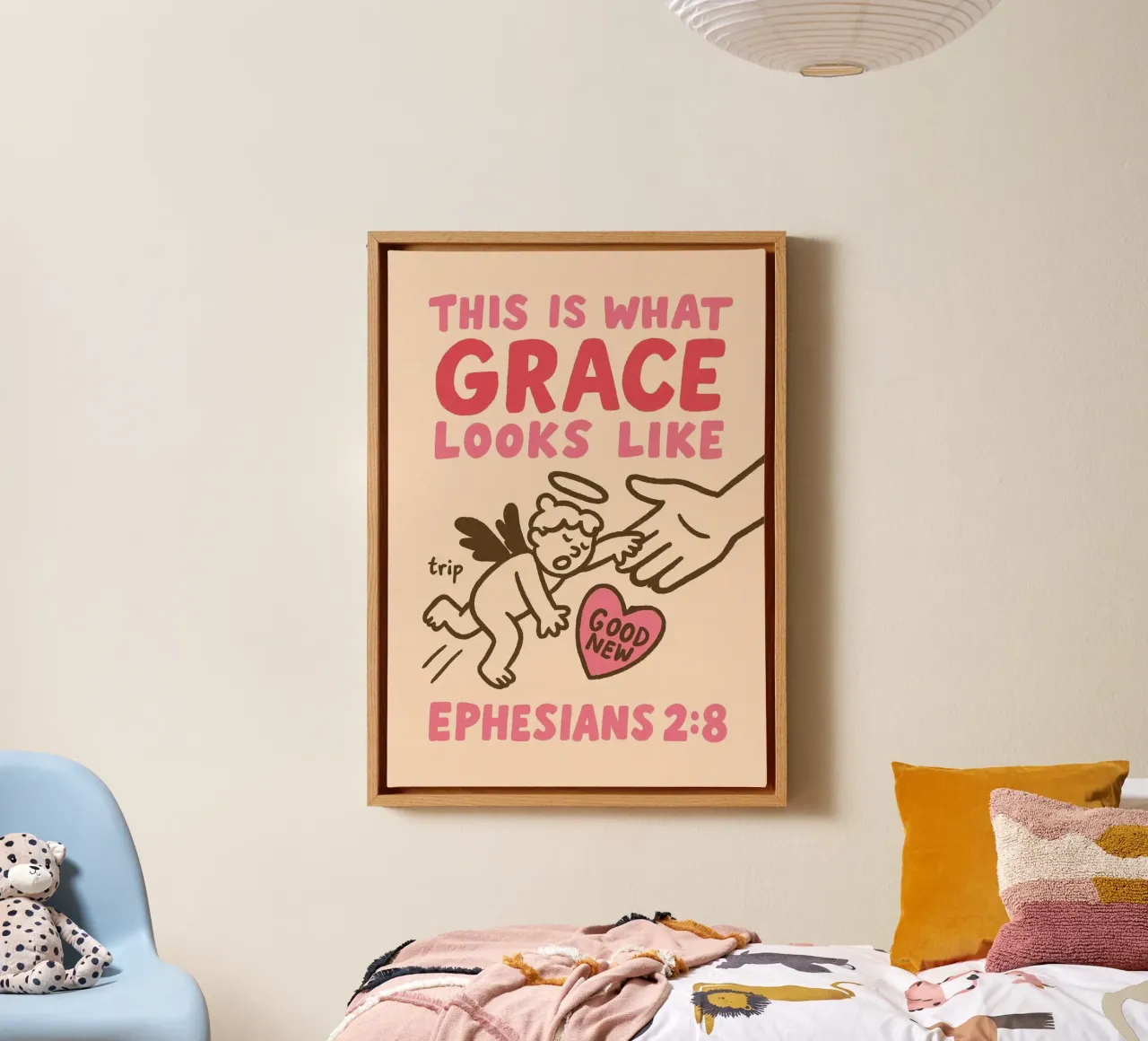 "Questo è l'aspetto della grazia" Efesini 2:8 tela con Cornice a cassetta da vintagepod