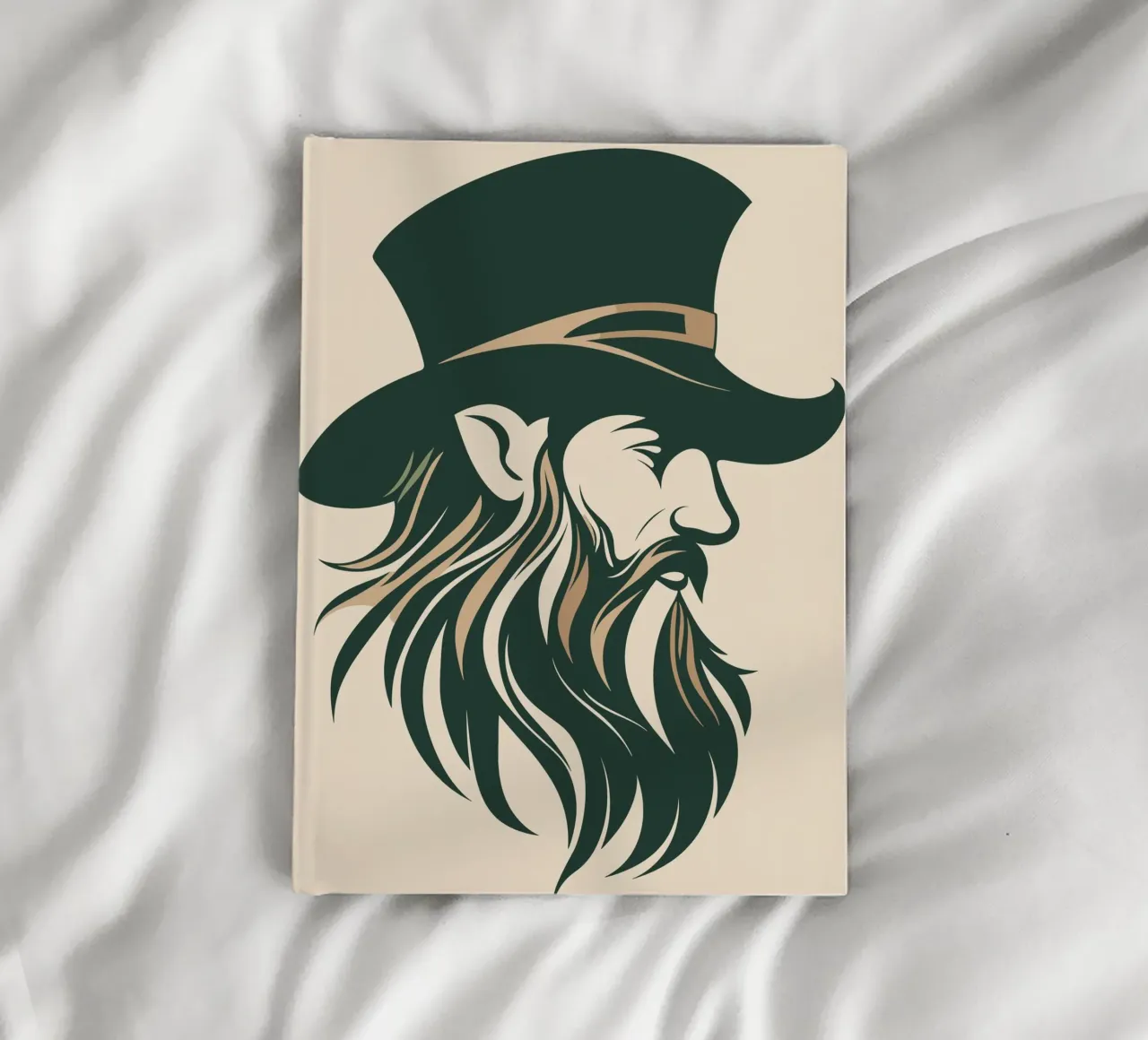 Mystical bearded man in retro style notebook by pixelbull - medieval art and more