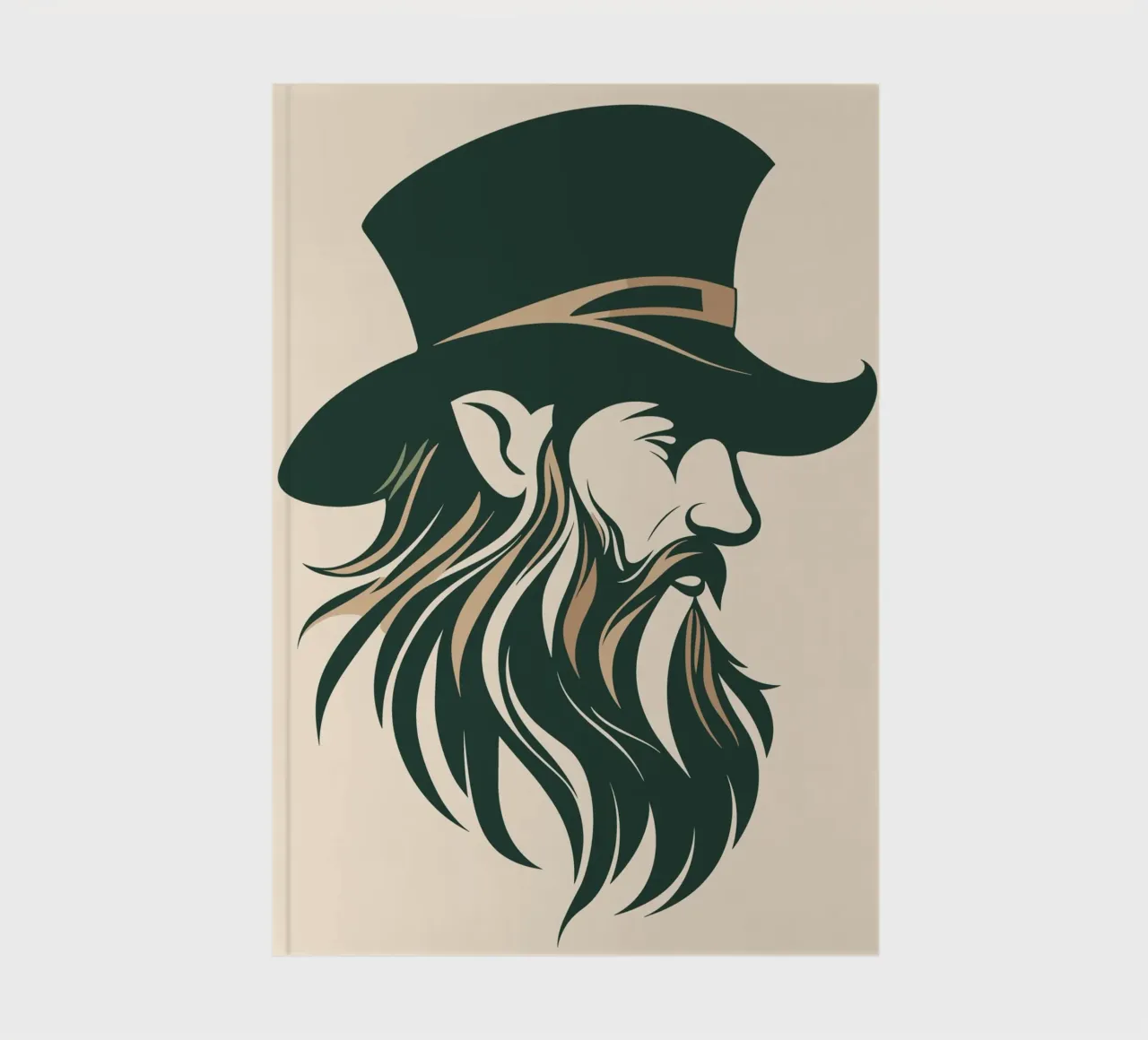 Mystical bearded man in retro style notebook by pixelbull - medieval art and more
