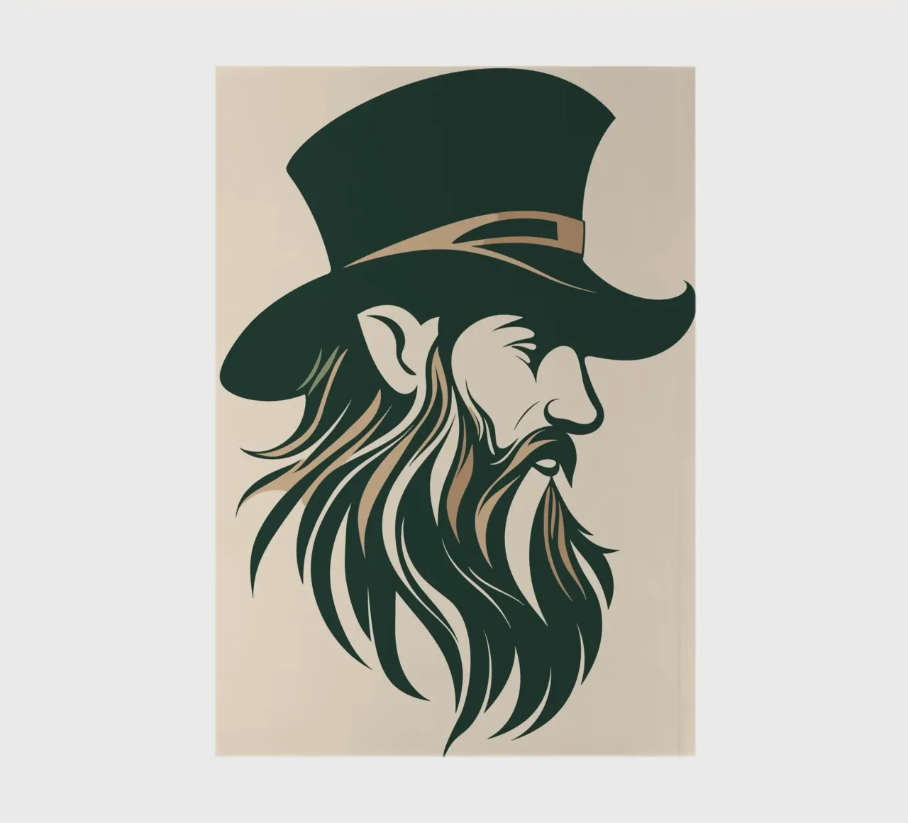Mystical bearded man in retro style notebook by pixelbull - medieval art and more