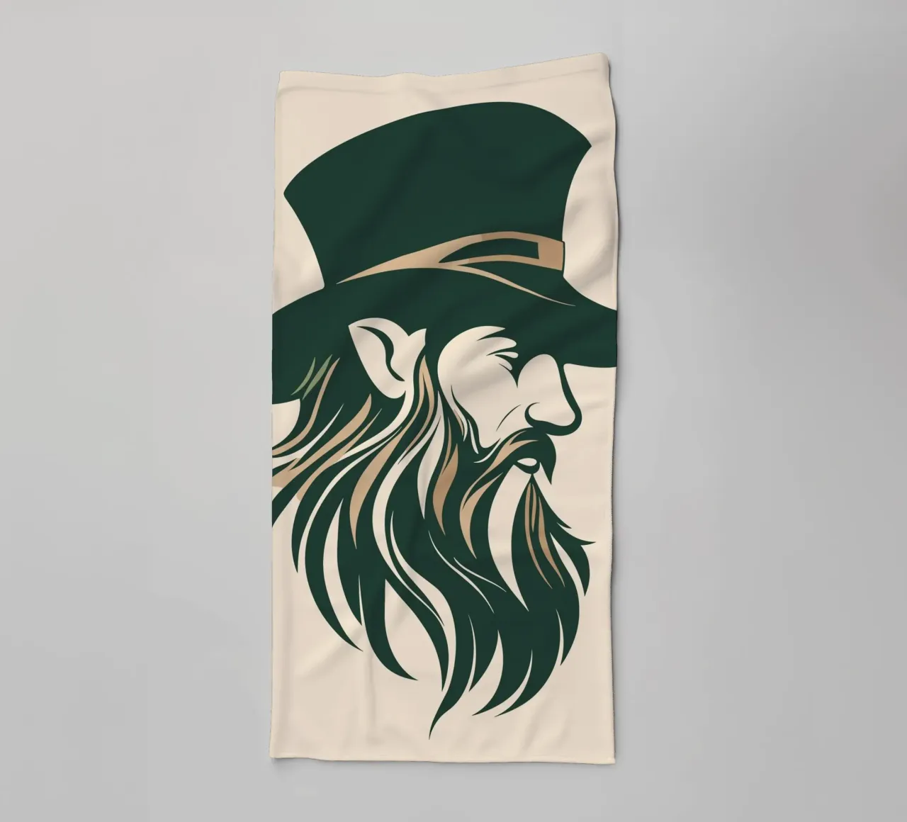 Mystical bearded man in retro style towel by pixelbull - medieval art and more