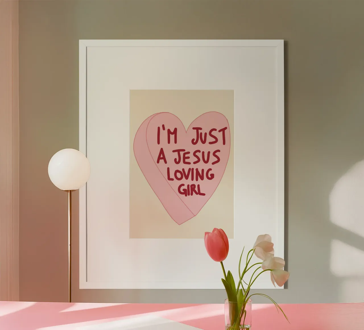 Ich bin nur ein Jesus liebendes Mädchen, Christian Candy Heart Poster von vintagepod