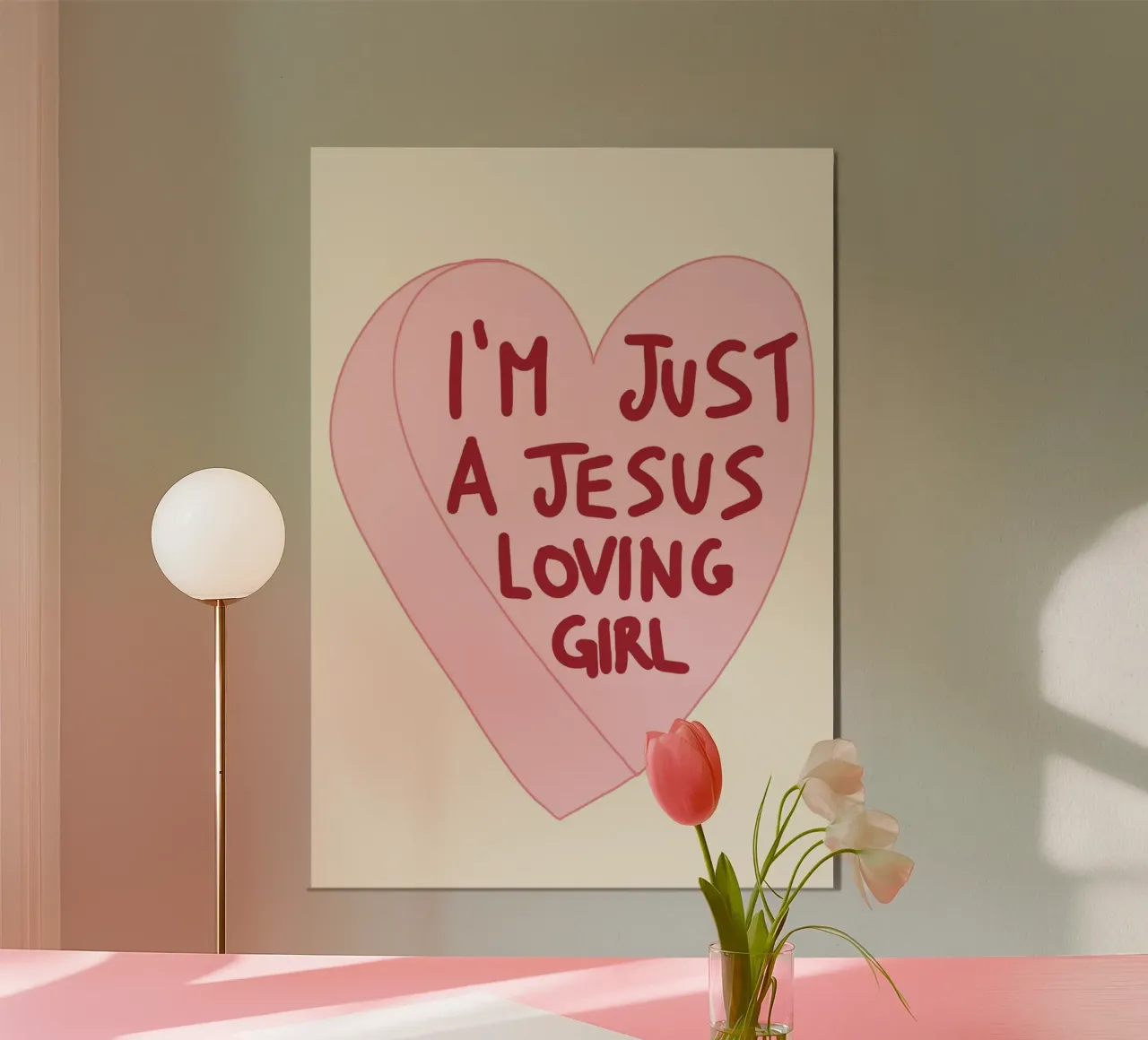 Ich bin nur ein Jesus liebendes Mädchen, Christian Candy Heart Poster von vintagepod