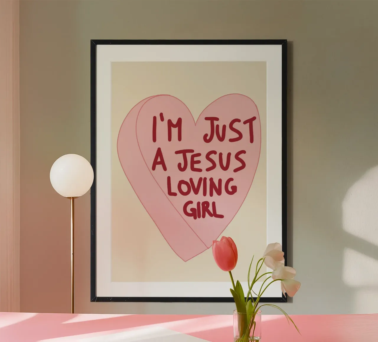 Ich bin nur ein Jesus liebendes Mädchen, Christian Candy Heart Poster von vintagepod