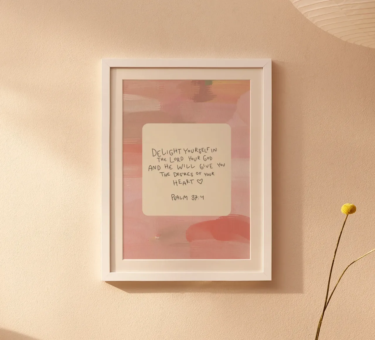 Psalm 37:4 "Freue dich" Moderne christliche Kunst Poster von vintagepod