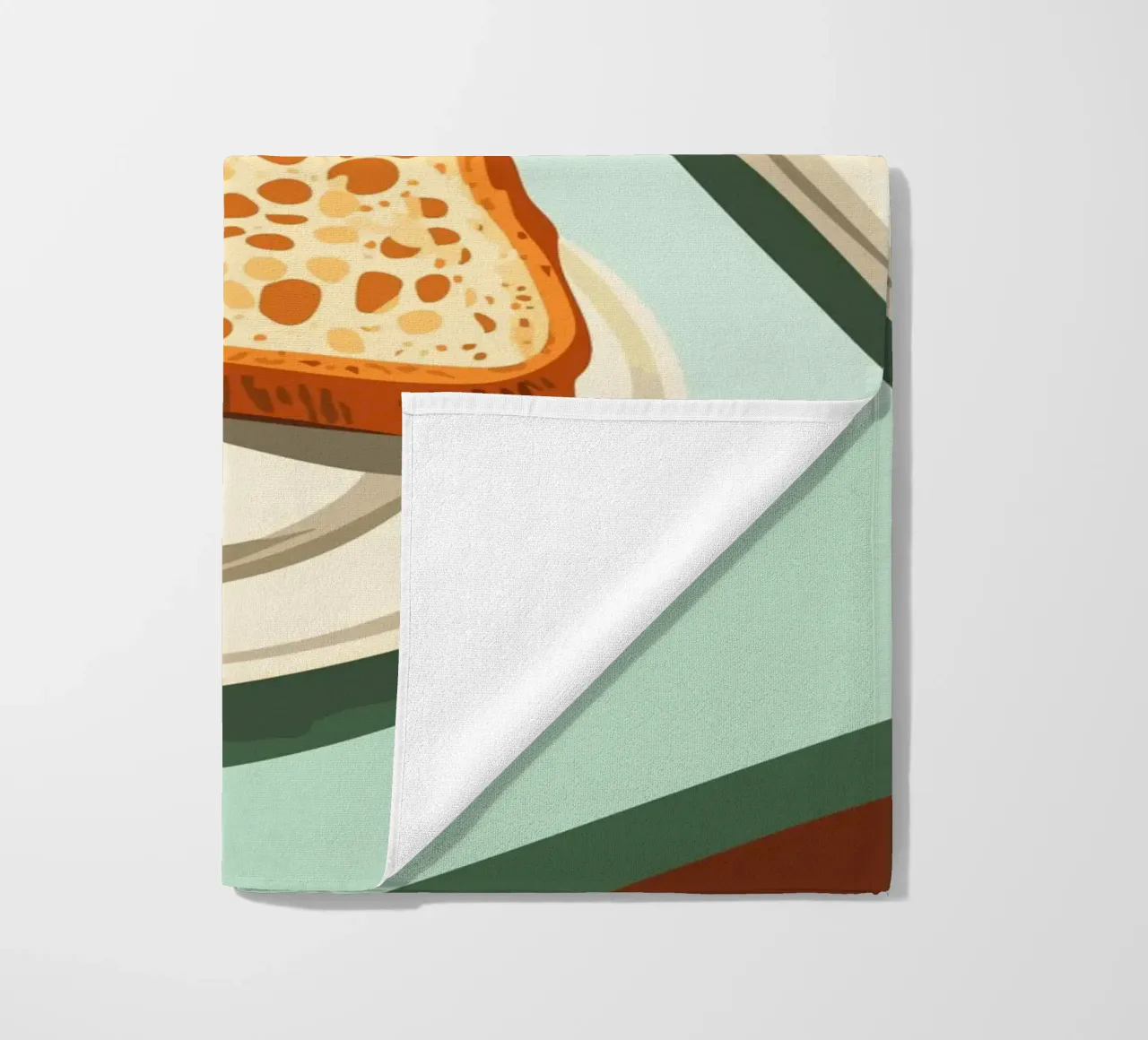 Colazione con caffè e pane telo mare da pixelbull - medieval art and more