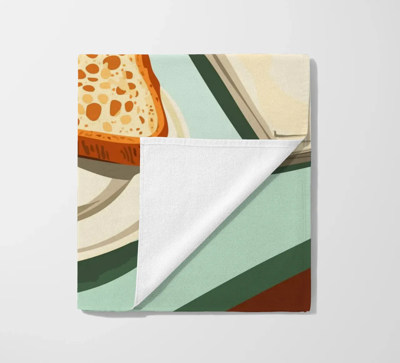 Colazione con caffè e pane telo mare da pixelbull - medieval art and more