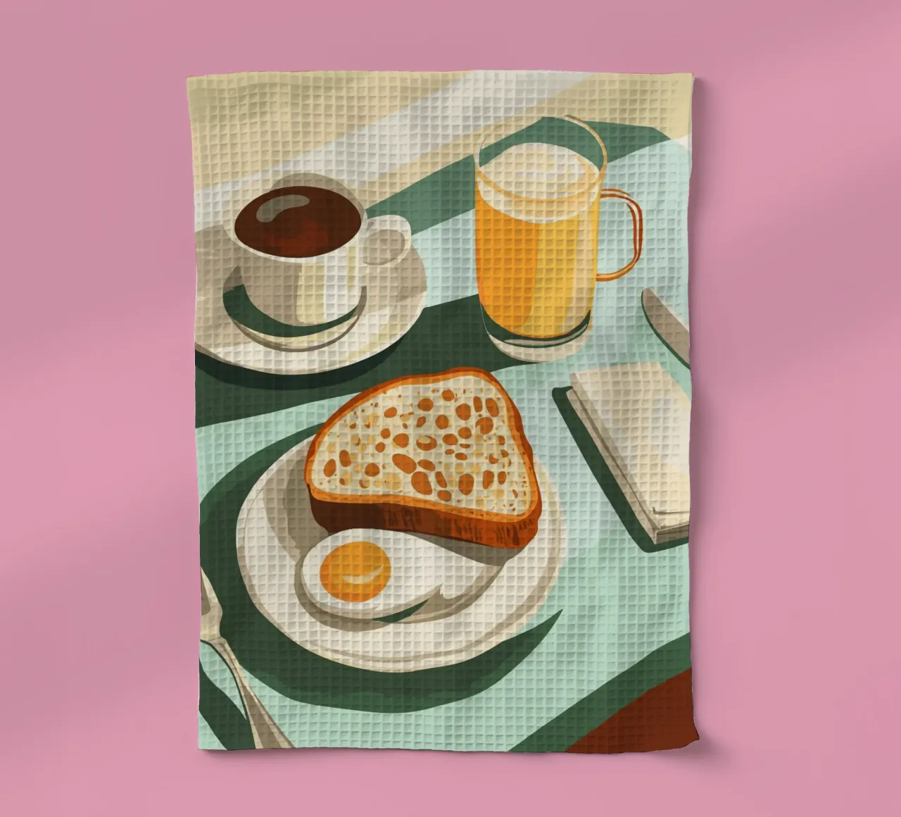 Colazione con caffè e pane canovaccio da cucina da pixelbull - medieval art and more
