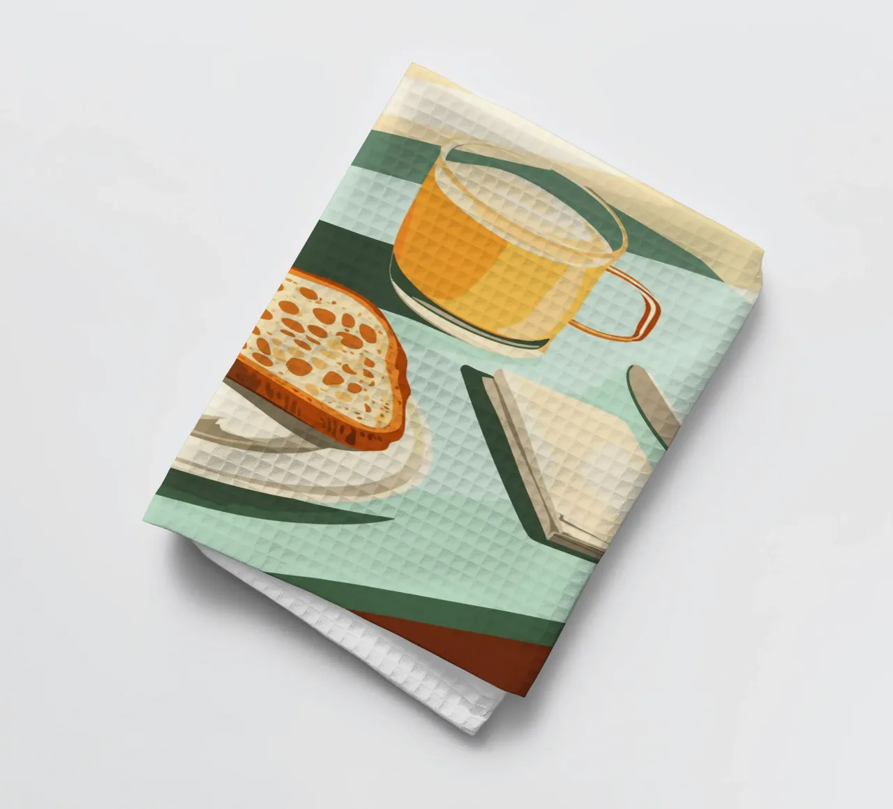 Colazione con caffè e pane canovaccio da cucina da pixelbull - medieval art and more