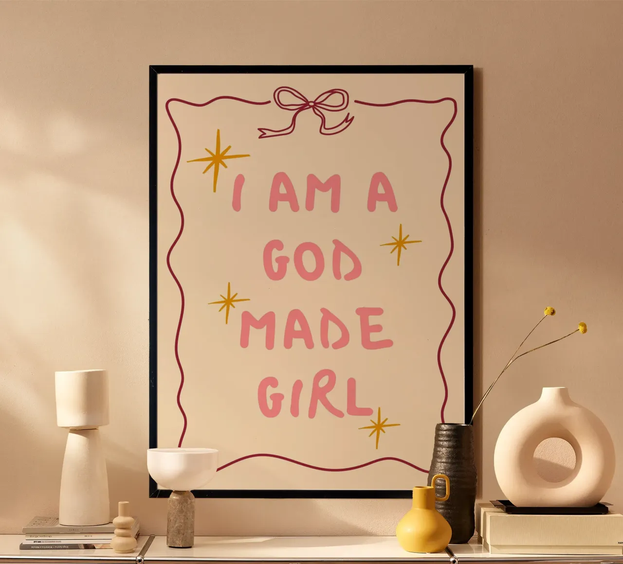 "Sono una ragazza fatta da Dio" Arte cristiana moderna poster da vintagepod