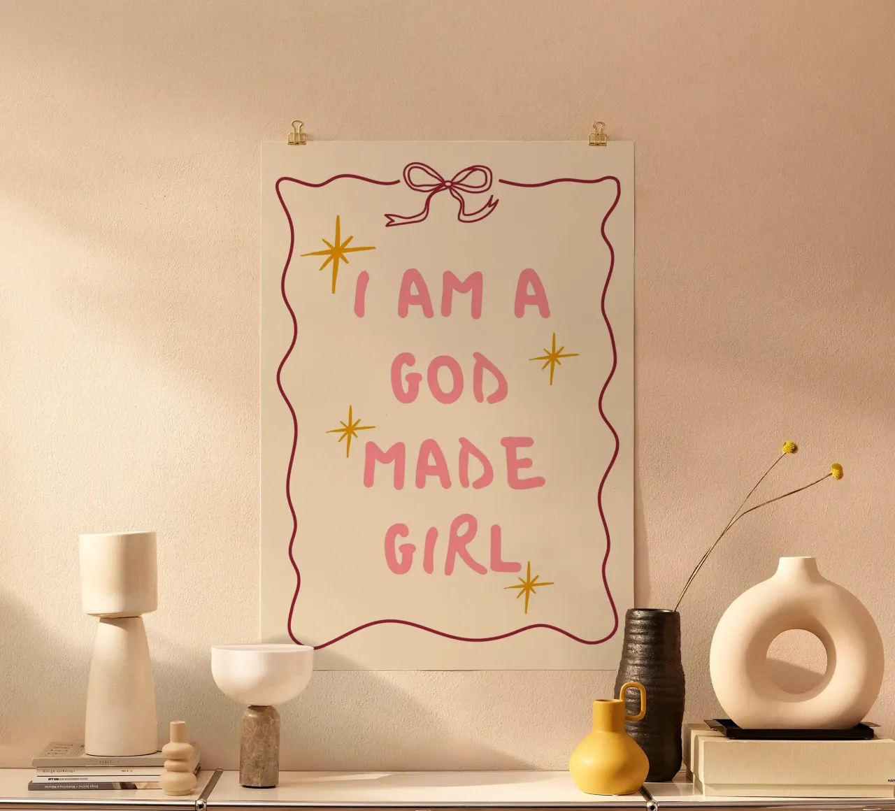 "Sono una ragazza fatta da Dio" Arte cristiana moderna poster da vintagepod