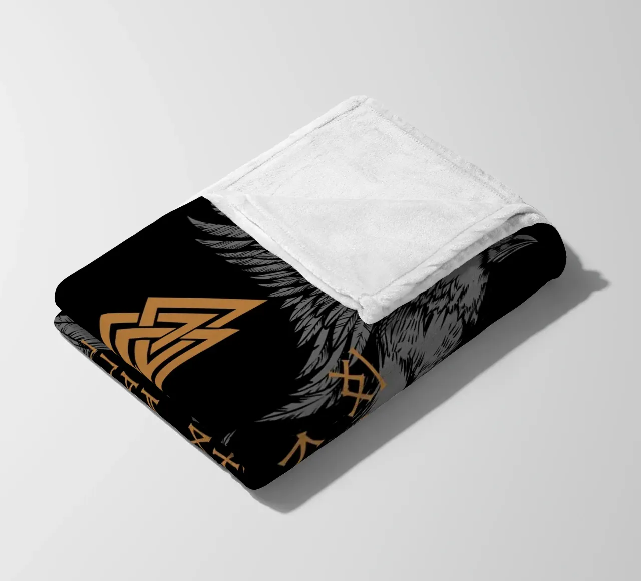 Hugin e Munin con rune e Valknut coperta in pile da pixelbull - medieval art and more