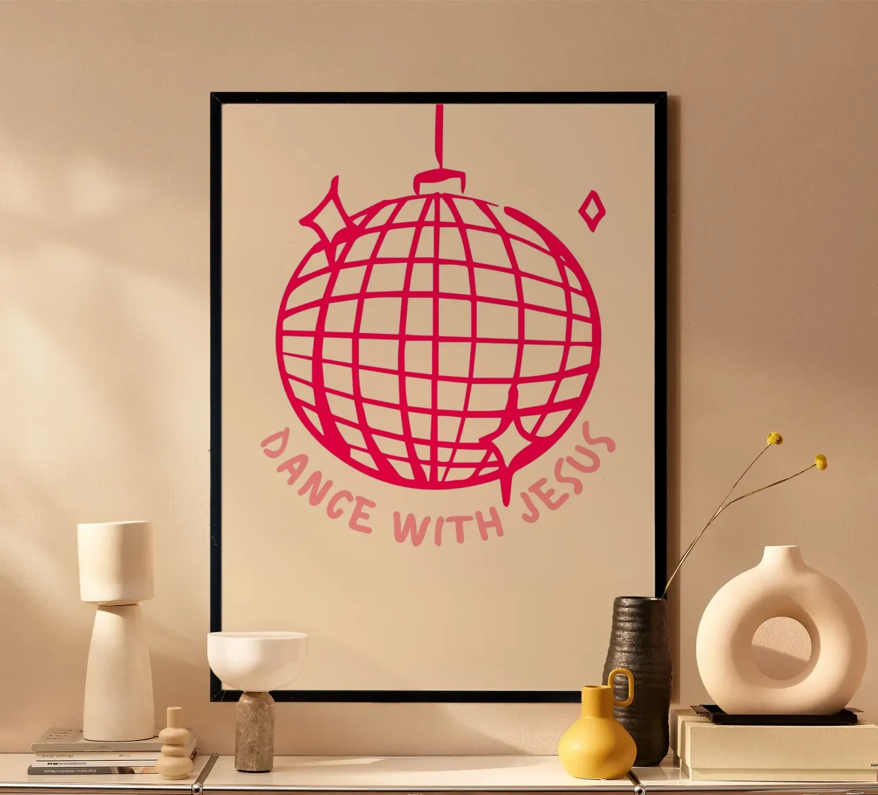 Ballo in discoteca "Dance with Jesus", arte cristiana poster da vintagepod