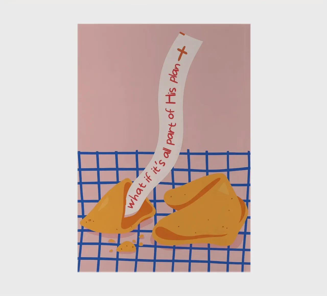 "What if it's all part of His plan" Fortune Cookie notebook by vintagepod