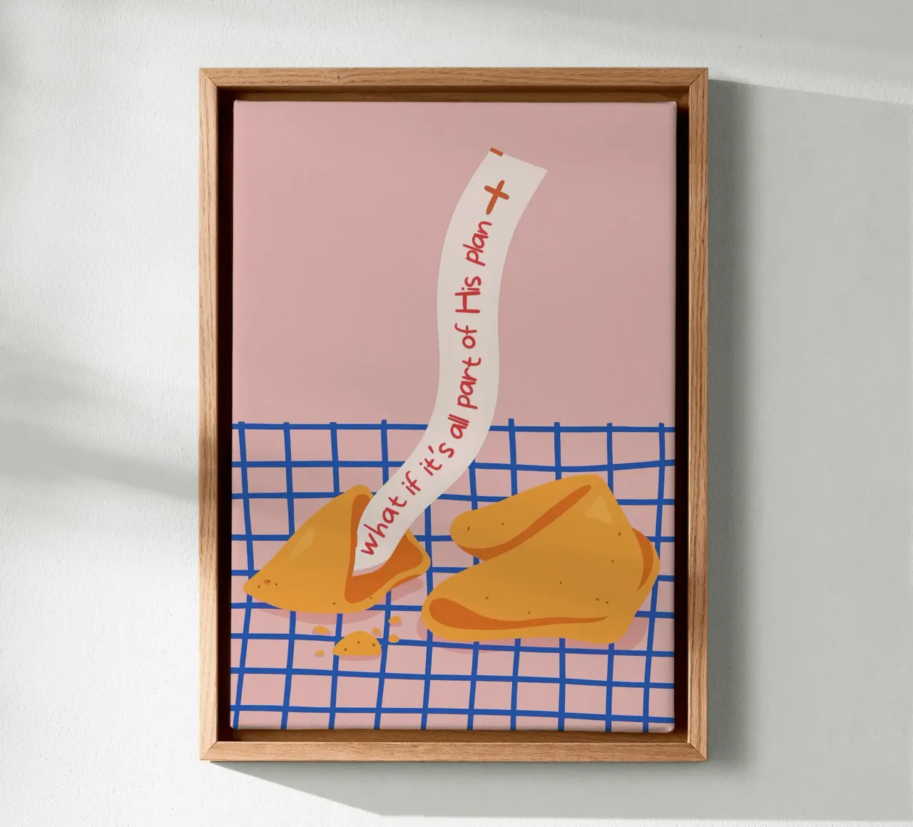 "What if it's all part of His plan" Fortune Cookie canvas by vintagepod
